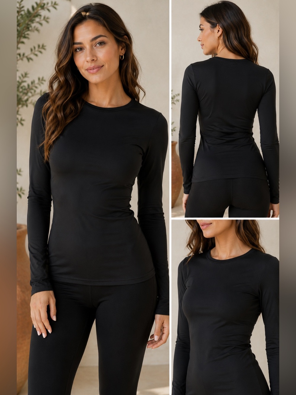 ✨ NWT Black Long Sleeve Fitted‎ Active Top 
Size XS/S✨